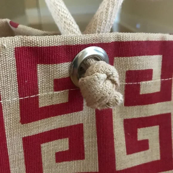 The Royal Standard Red and Tan Canvas Juco Tote - Picture 9 of 10